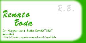 renato boda business card